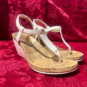 White Wedge Sandals